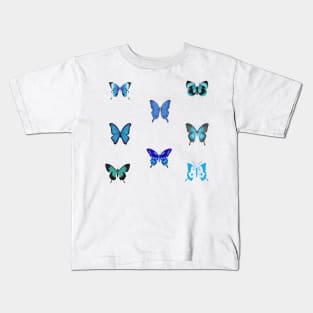 Blue butterflies Kids T-Shirt